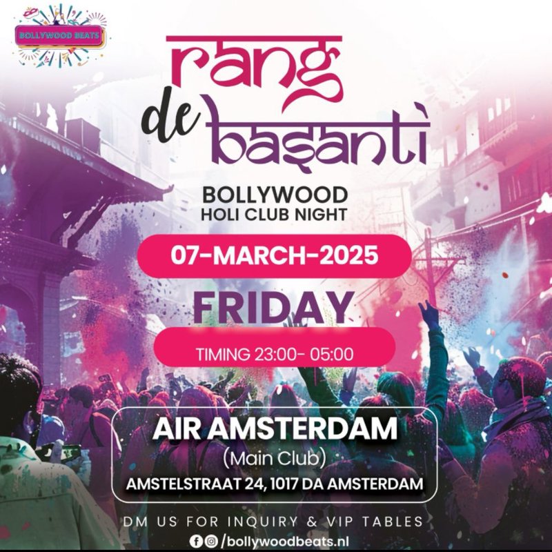 bollywood beats air amsterdam friday party 